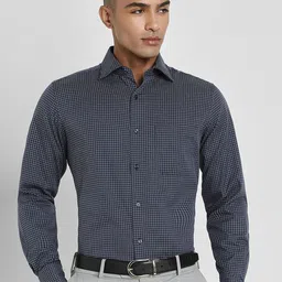 Allen Solly Sport Men Spread Collar Micro Checked Cotton Formal Shirt-image-48