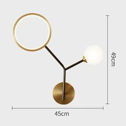 Stello Twin Orbit Wall Light Modern Art Deco LED Fixture image 2