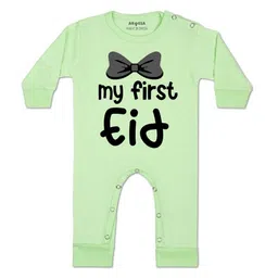 Arvesa Kids-Unisex Green Cotton Rompers-picture-43