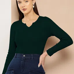 Dream Beauty Fashion Women Solid V-Neck Long Sleeves Tops-picture-11