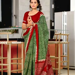 KALINI Colourblocked Designer Block Print Saree-picture-36