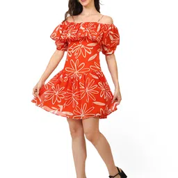 KALINI Women Floral Printed Fit & Flare Dress image 1