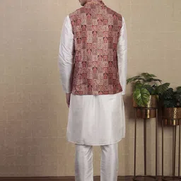 Koshin Printed Mandarin Collar Nehru Jacket image 4