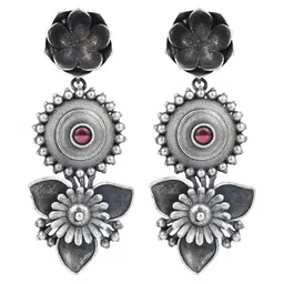 PATOLA BY VJ Floral Drop Earrings image 2