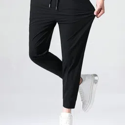 zimist Men Solid Black Track Pants-picture-26