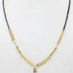 COLOUR OUR DREAMS Women Black & Gold-Plated Artificial Stones and Beads Mangalsutra image 5