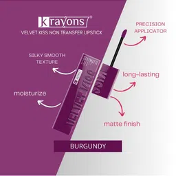 krayons Velvet Kiss Set Of 6 Liquid Lipstick - 3.5 ml Each Shades 01-02-03-07-09 image 3