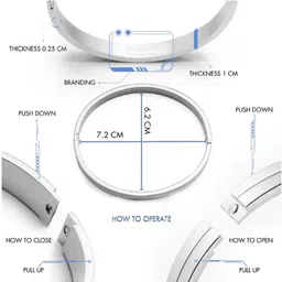 Crazy Fashion Unisex Stainless Steel Rhodium-Plated Kada Bracelet image 2