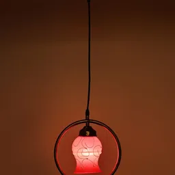 1ST TIME Pink & Gold-Toned Textured Ceiling Lamp-picture-43