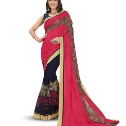 Moda Rapido Women Floral Poly Georgette Saree-picture-15