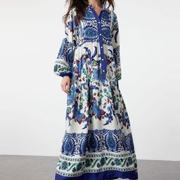 Trendyol Floral Print Bell Sleeve Maxi Dress-picture-46