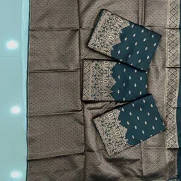 Vmdesigns Ethnic Motifs Zari Silk Blend Handloom Saree image 4