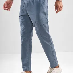 HIGHLANDER Men Relax Fit Mid-Rise Drawstring Cargo Trousers image 2