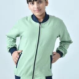 BAESD Girls Stand Collar Solid Lightweight Bomber Jacket-image-42