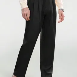 Next One Men Smart Straight Fit Easy Wash Pleated Trousers image 4