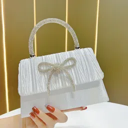 bebe Textured Structured Handheld Bag-image-5