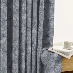 HOMEBREW FURNISHINGS Grey & White 2 Pieces Abstract Door Curtains image 2