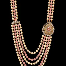 Radhe Creation Men Gold-Plated Beaded Layered Necklace-picture-37