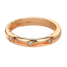 VALANOVA Women 18 Kt Sterling Silver Plated with Lab Grown Rose Gold Diamond Ring-picture-35