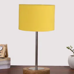 Devansh Yellow Wood Abstract Shaped Table Lamp-picture-28