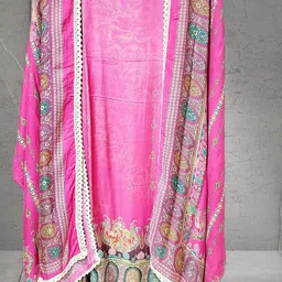 MYROR Embellished Unstitched Dress Material-image-4