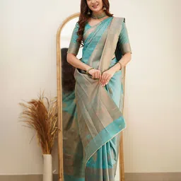 AMRUTKALA SAREES Woven Design Zari Designer Saree-picture-30