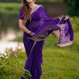 Mitera Zari Pure Georgette Banarasi Saree-picture-11