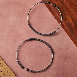 VENI 925 Silver-Plated Oxidized Anklets-image-26