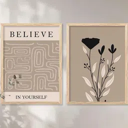 WALLLANE Brown Wood Wall Art image 2