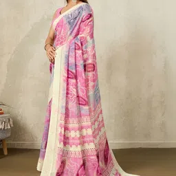 SHOPLANCE Zari Poly Georgette Designer Saree image 3