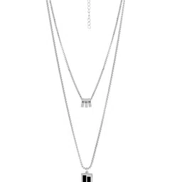 Yellow Chimes Men Set of 2 Stainless Steel Pendants with Chains image 3