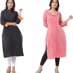 DESHBANDHU DBK Women Pink Cotton Kurtas-picture-15