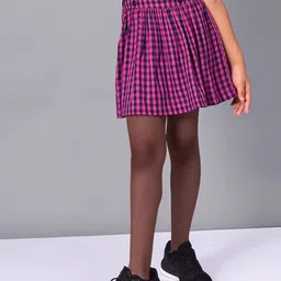 merrigo kidz CACA CINA Girls Checked Flared Mini Skirt-picture-37