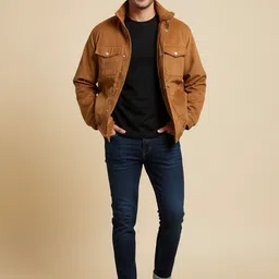 Mast & Harbour Stand Collar Cotton Tailored Jacket-picture-19