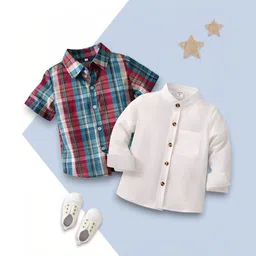 VANI COUTURE Boys Tartan Checks Checked Casual Shirt-picture-16