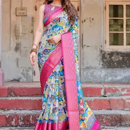 MAHARANI COUTURE Ethnic Motifs Art Silk Designer Banarasi Saree-picture-19