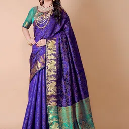 jayant creation Woven Design Zari Patola Saree image 1