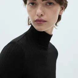 MANGO High Neck Ribbed Top image 1