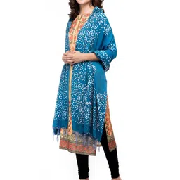 A R SILK DUPATTA HUB Colourblocked Block Print Dupatta image 4