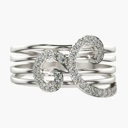 VALANOVA Women White Gold Plated Sterling Silver Lab Grown Diamond Ring-picture-32