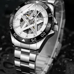 FORSINING Men Dial & Stainless Steel Straps Analogue Motion Powered Watch TWW_WRG8192M4T5 image 3