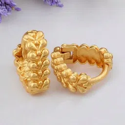 SHREE KRISHNA SHOPPING Unisex Gold-Plated Brass Earrings-picture-12