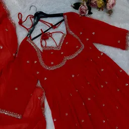 angeloutlets Georgette Stitched Anarkali Gown image 4