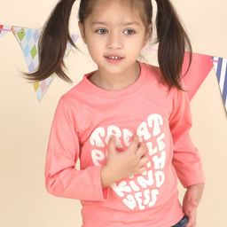 Polka Tots Girls Typography Printed T-shirt-picture-22