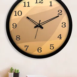 RANDOM Black & Brown Printed Contemporary Wall Clock image 2