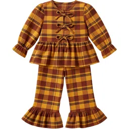 KICO Girls Checked Top with Trousers image 4