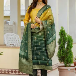 Brand Hill Women Bandhani Regular Kurta with Trousers & Dupatta image 2