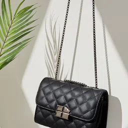 CORSICA Textured PU Structured Handheld Bag with Quilted-image-9
