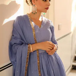 Philauri Women Panelled Gotta Patti Kurta & Trouser With Dupatta image 3