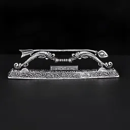 Exotic India Silver-Toned Lord Ram Dhanush Religious Idol Showpiece-image-61